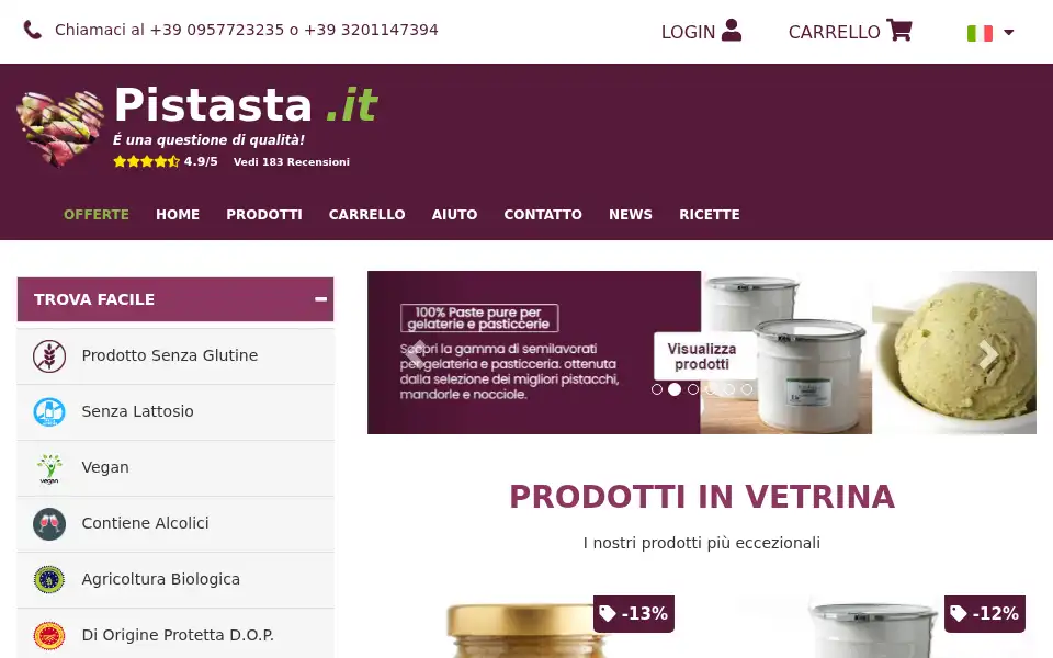 Screenshot of pistasta.it