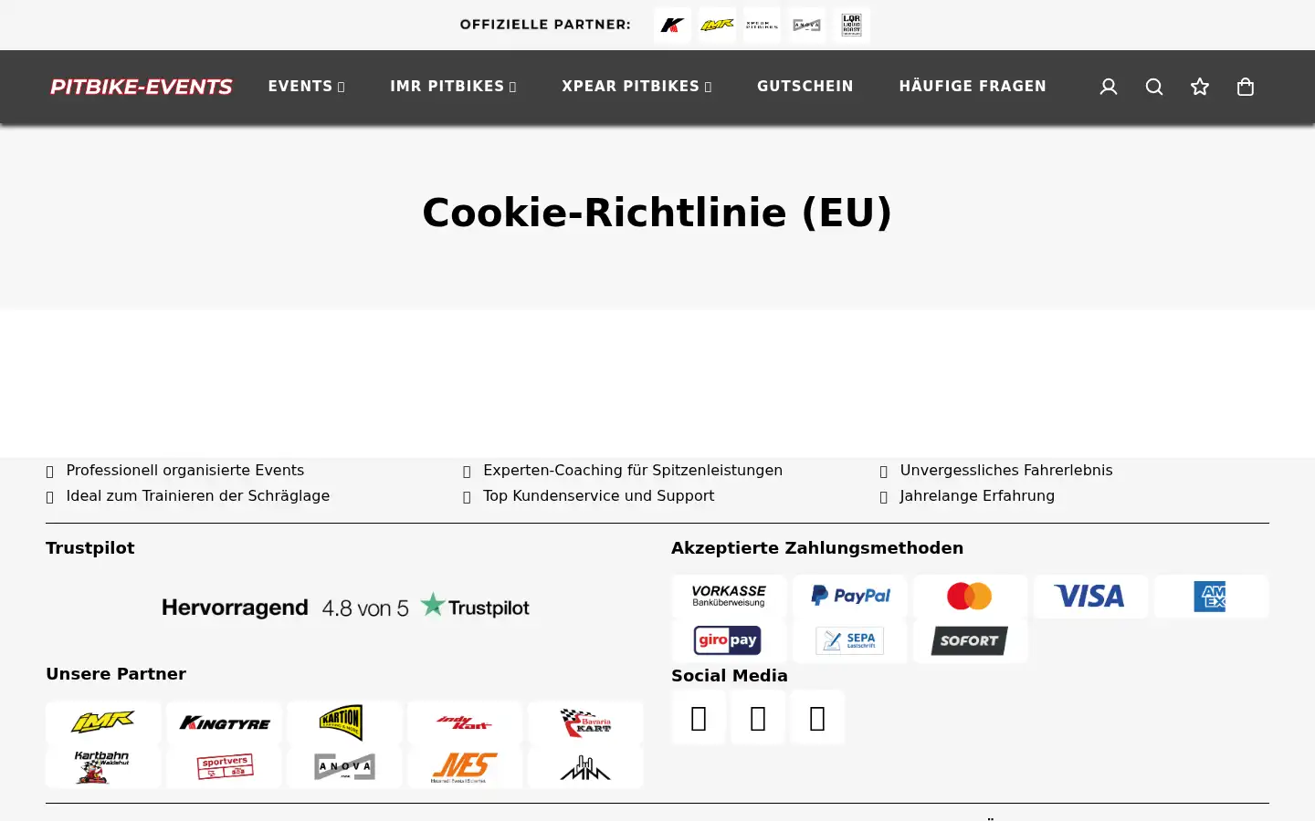 Screenshot of pitbike-events.de