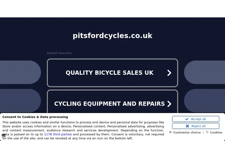 Screenshot of pitsfordcycles.co.uk