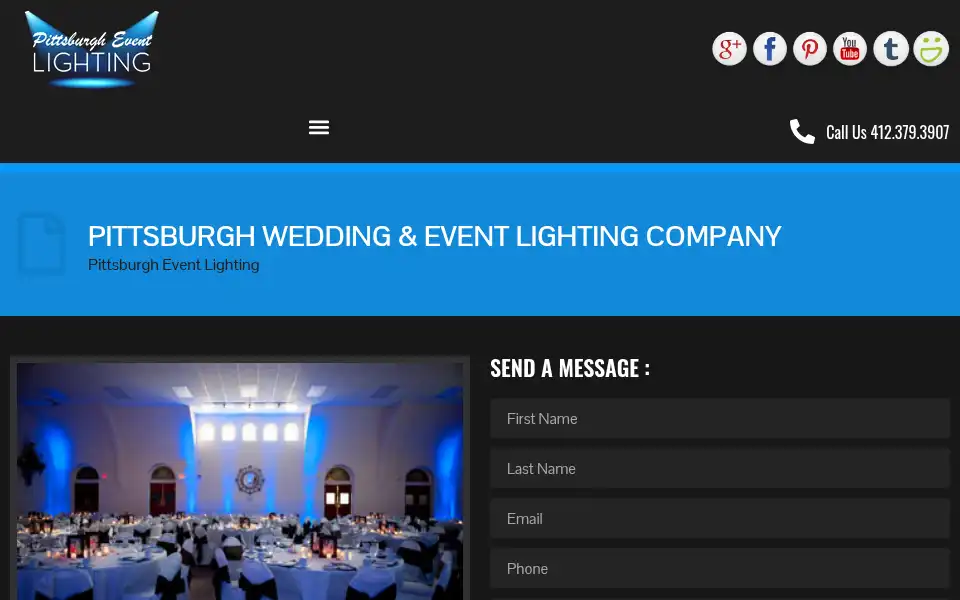 Screenshot of pittsburgheventlighting.com