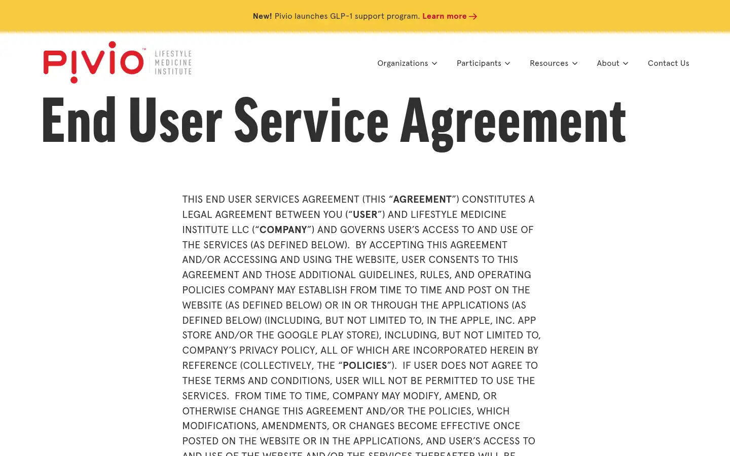 Screenshot of piviohealth.com