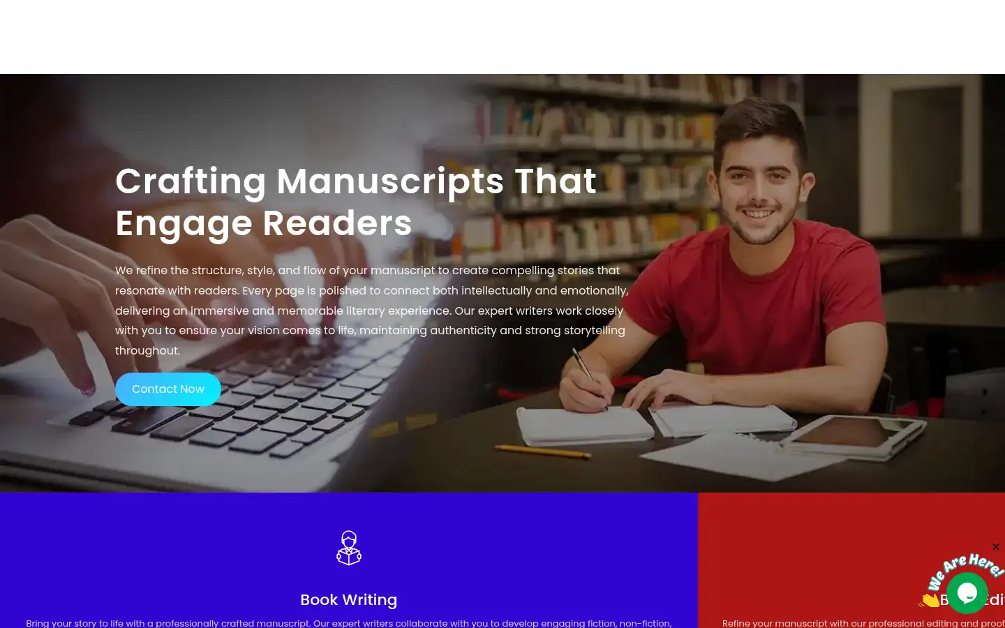 Screenshot of pivotbookwriting.com