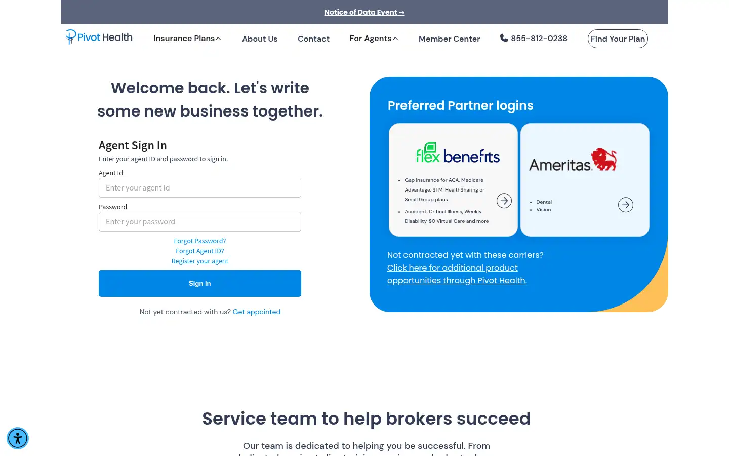 Screenshot of pivothealth.com