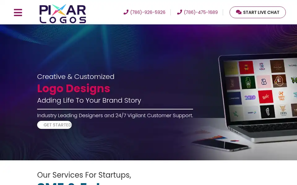 Screenshot of pixarlogos.com