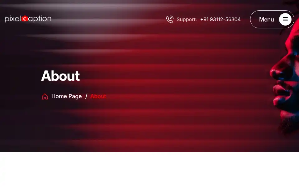 Screenshot of pixelcaption.com
