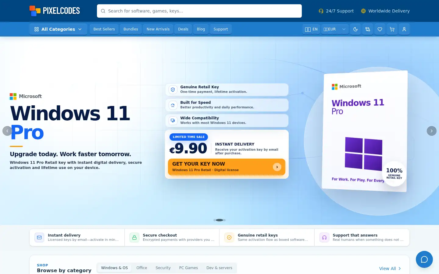 Screenshot of pixelcodes.com