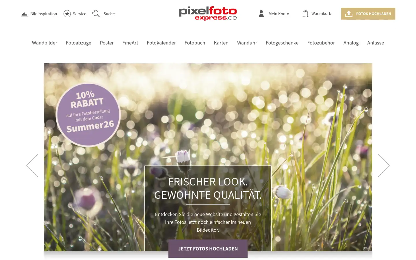 Screenshot of pixelfoto-express.de