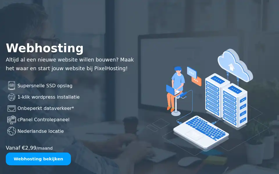 Screenshot of pixelhosting.nl