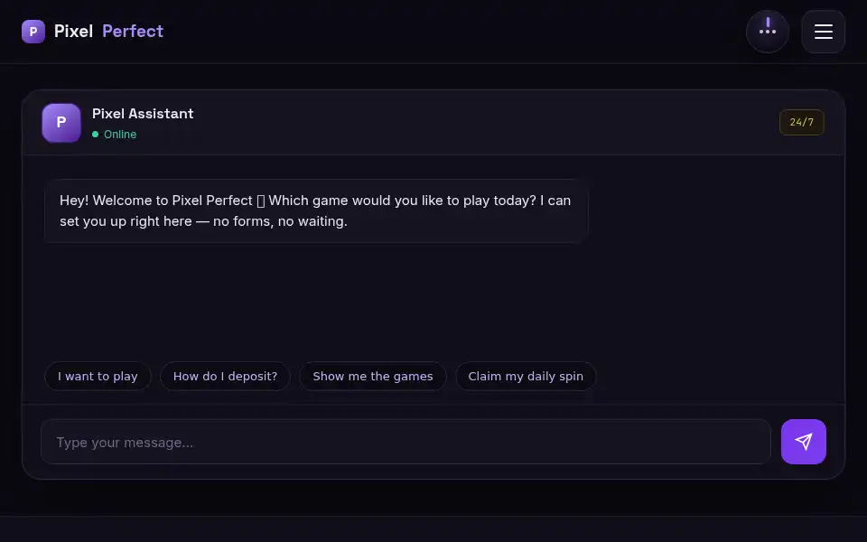 Screenshot of pixelperfectgaming.us