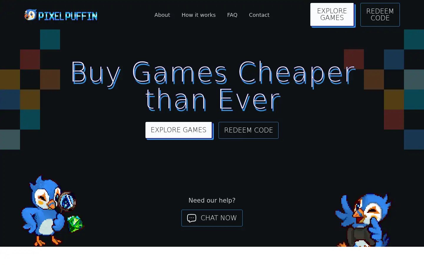 Screenshot of pixelpuffin.net