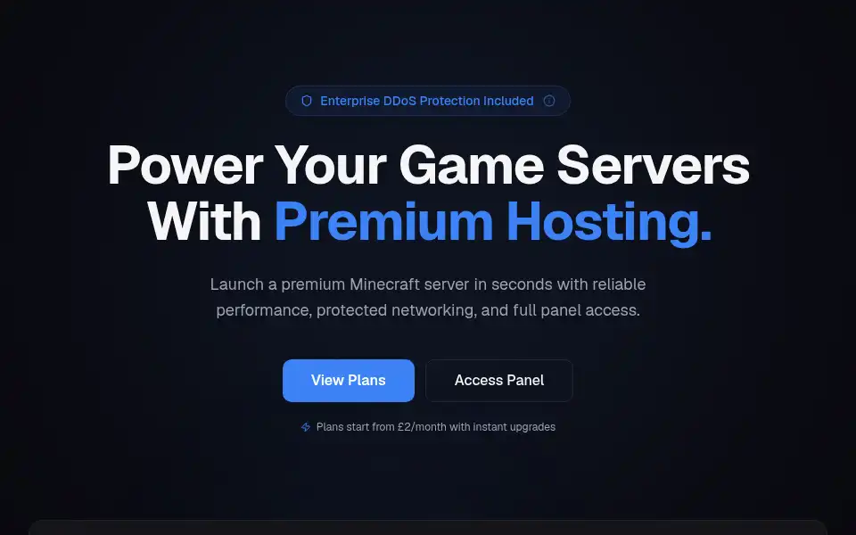 Screenshot of pixelraidhosting.xyz