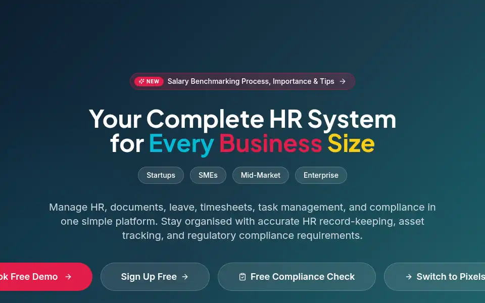 Screenshot of pixelshr.co.uk