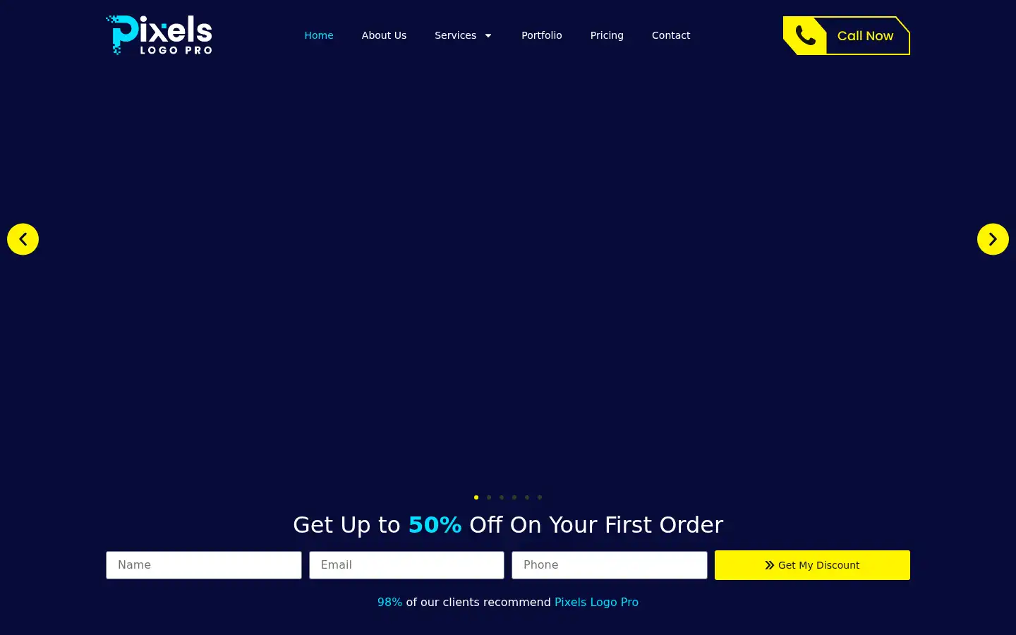 Screenshot of pixelslogopro.com