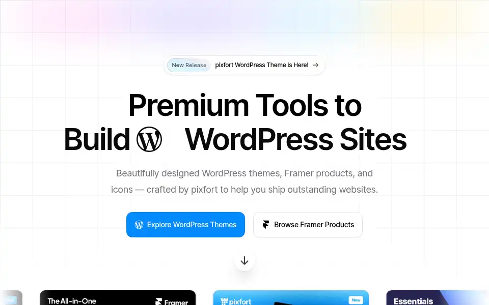 Screenshot of pixfort.com