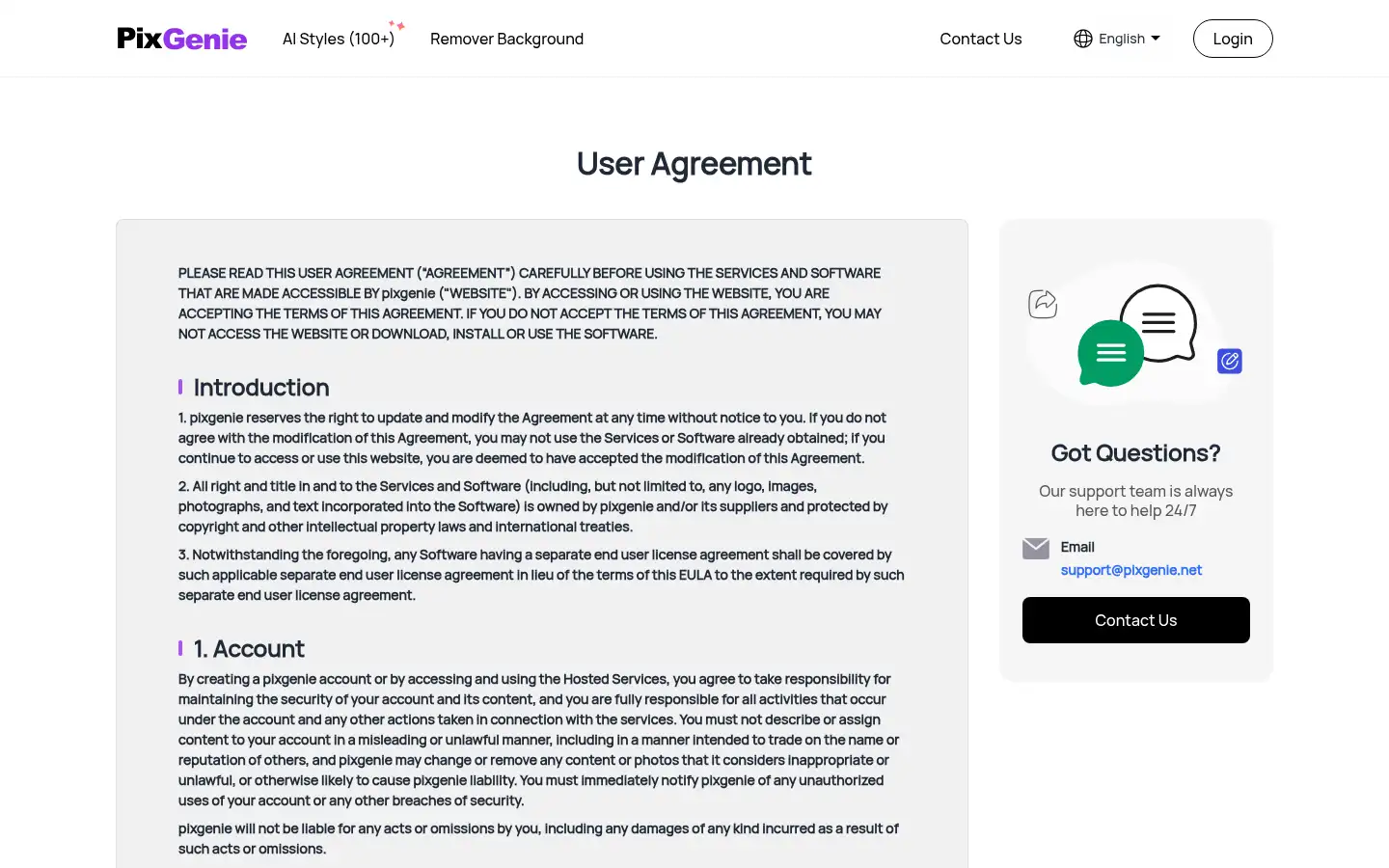 Screenshot of pixgenie.net