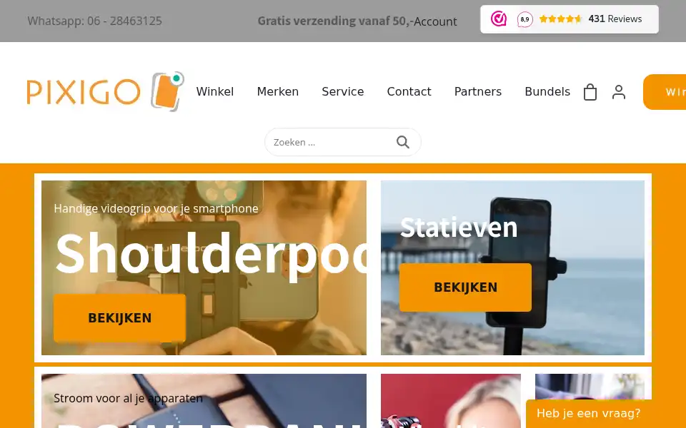 Screenshot of pixigo.nl