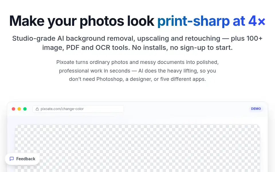 Screenshot of pixoate.com