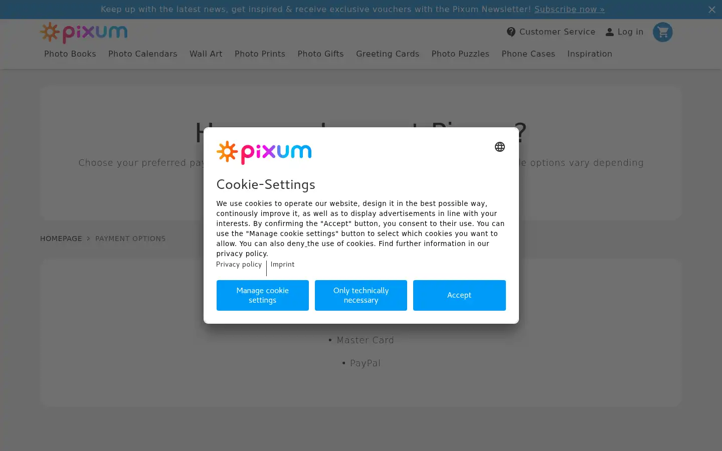 Screenshot of pixum.co.uk