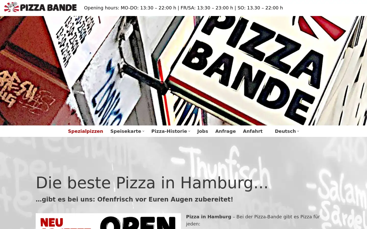 Screenshot of pizza-bande.de