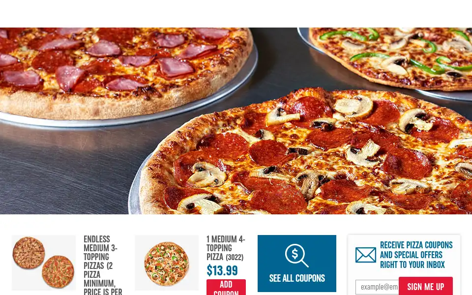Screenshot of pizza.dominos.ca