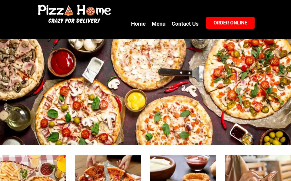 Screenshot of pizzahome.co.nz