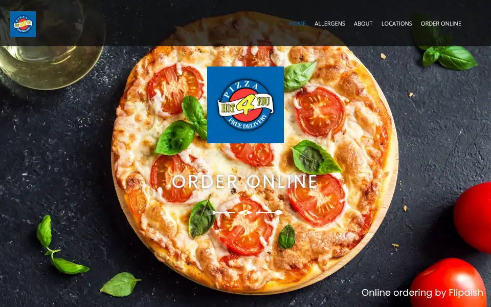 Screenshot of pizzahot4you.com