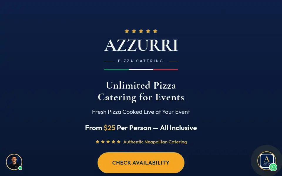 Screenshot of pizzapartyservice.com.au