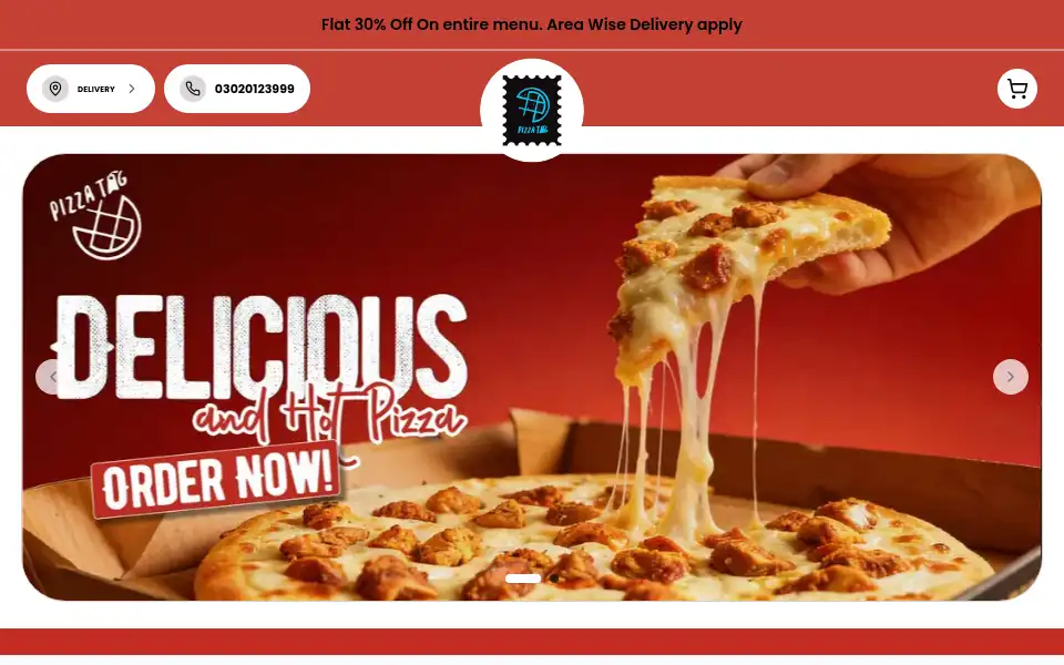 Screenshot of pizzatag.pk