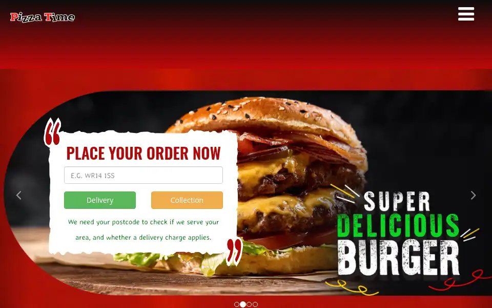 Screenshot of pizzatimediss.co.uk