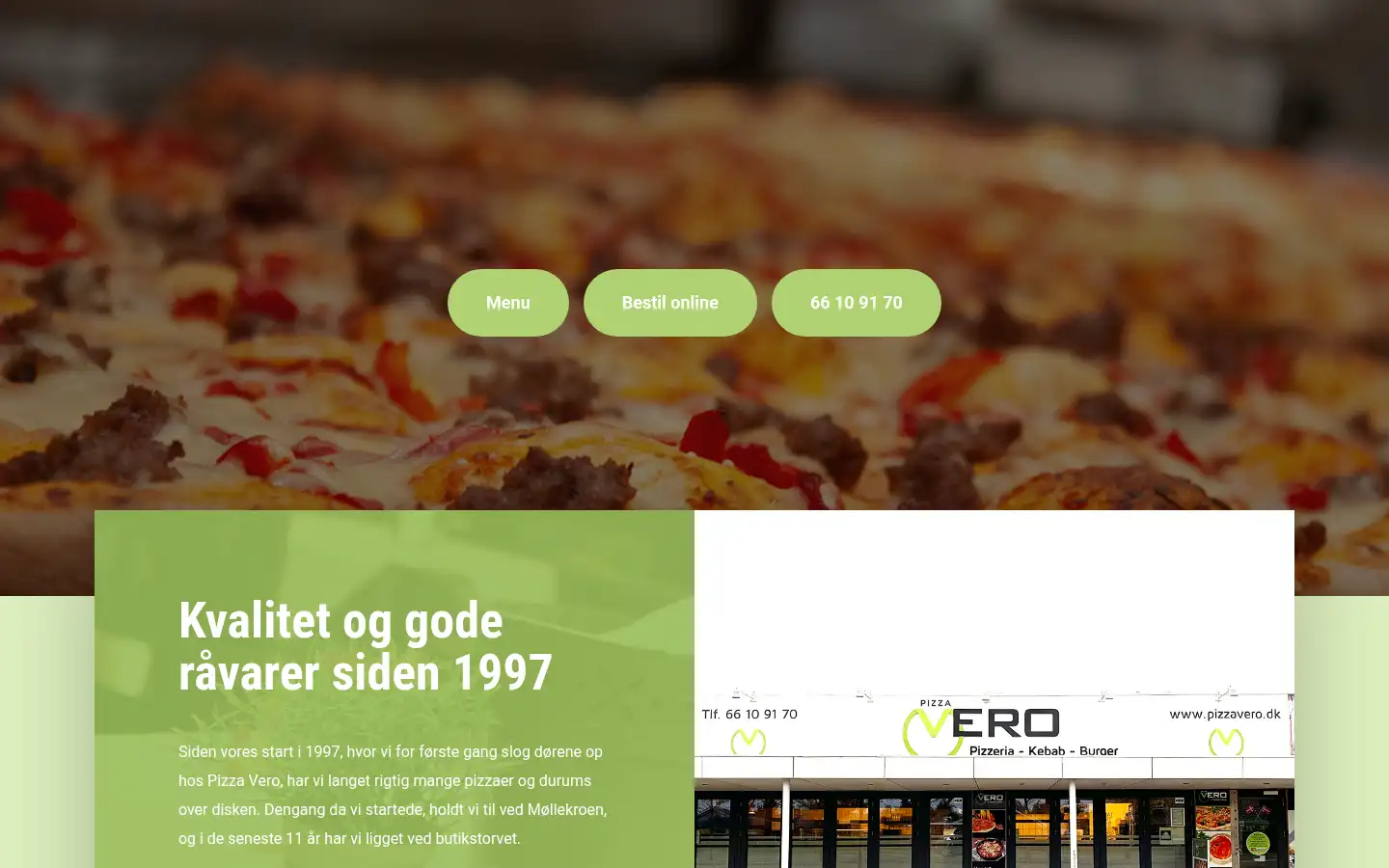 Screenshot of pizzavero.dk