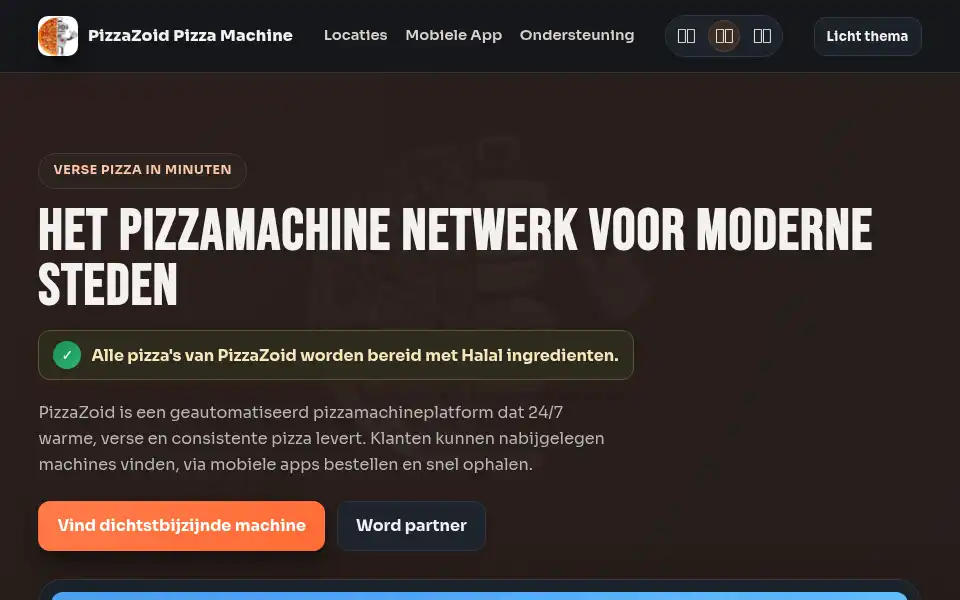 Screenshot of pizzazoid.com