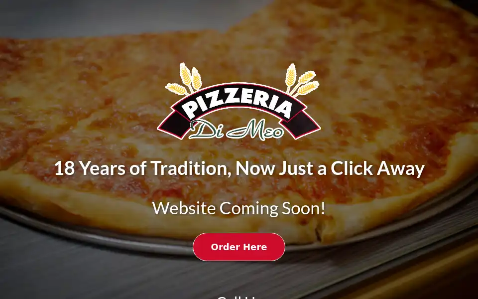 Screenshot of pizzeriadimeo.com