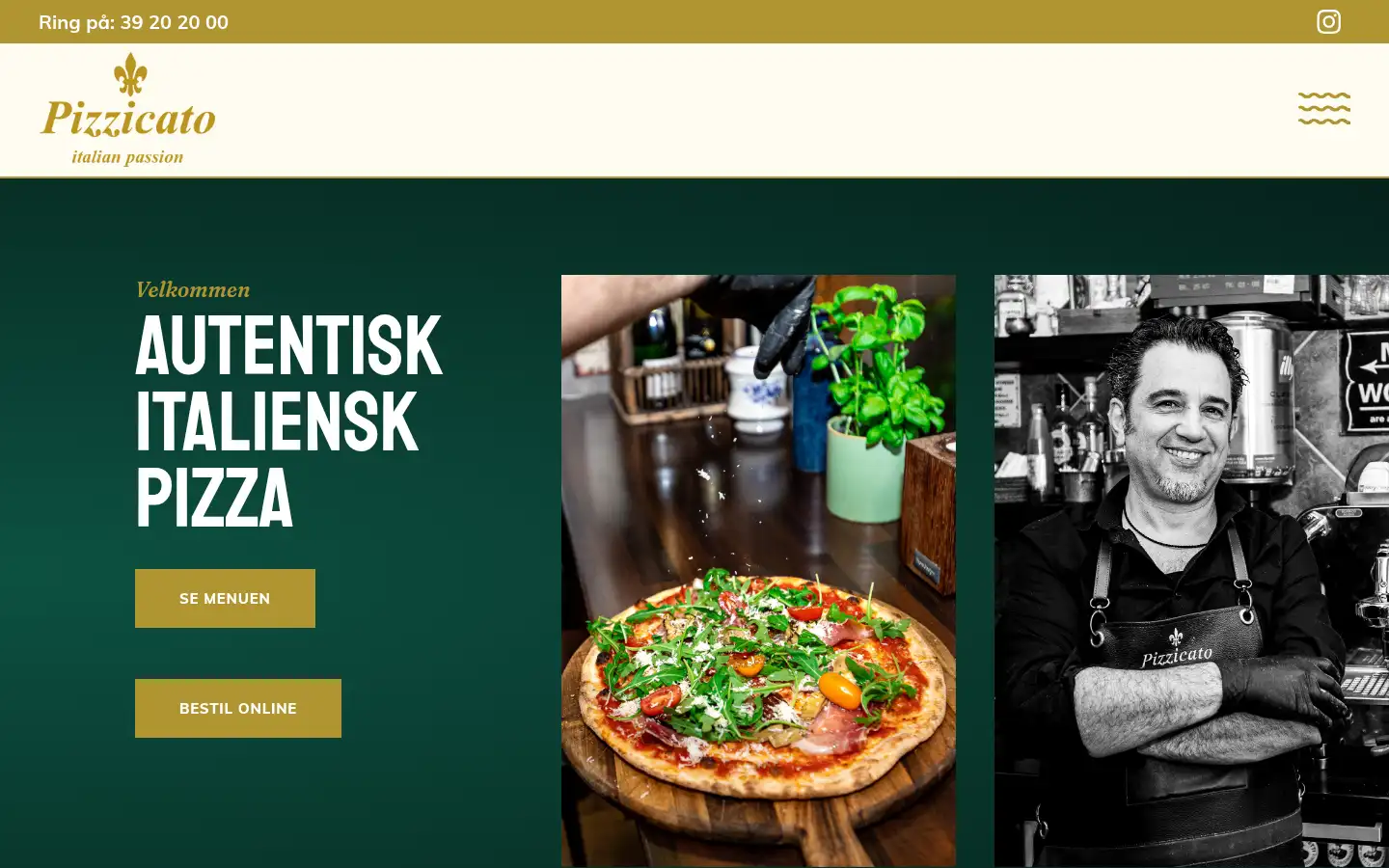 Screenshot of pizzicato.dk