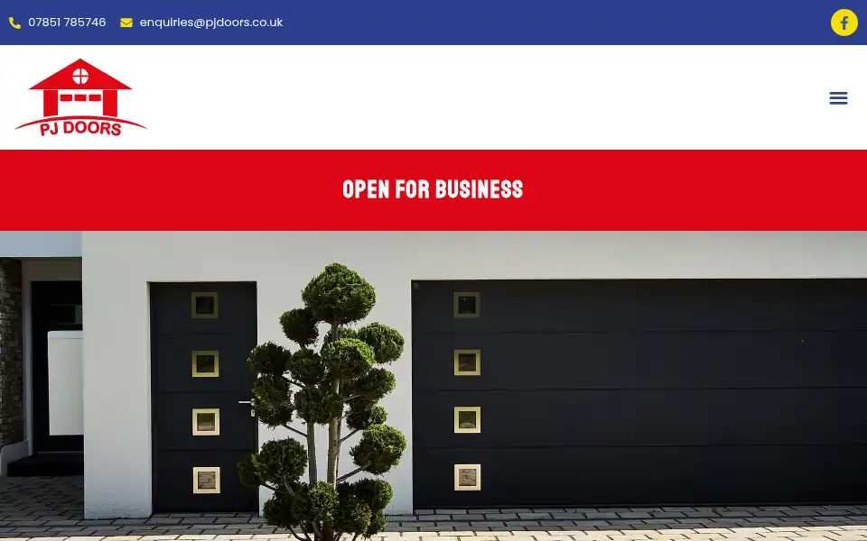 Screenshot of pjdoors.uk