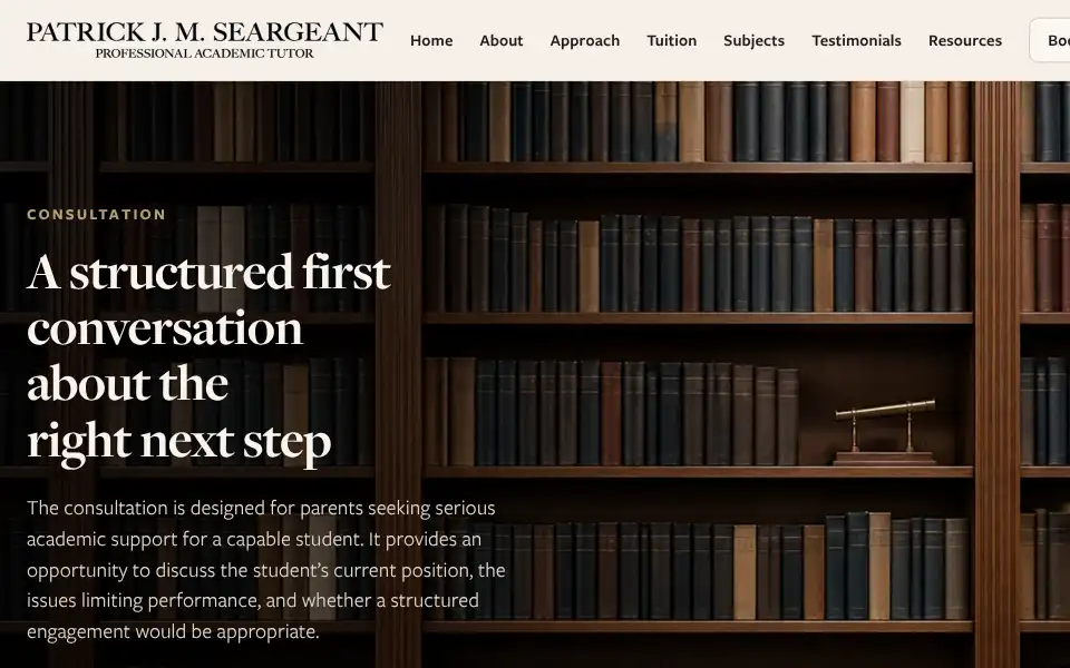 Screenshot of pjmseargeant.me