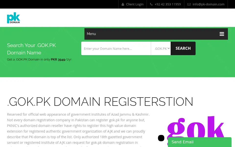 Screenshot of pk-domain.com