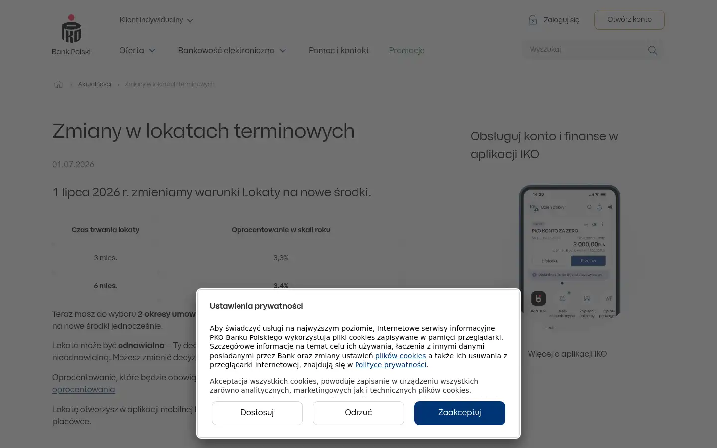 Screenshot of pkobp.pl