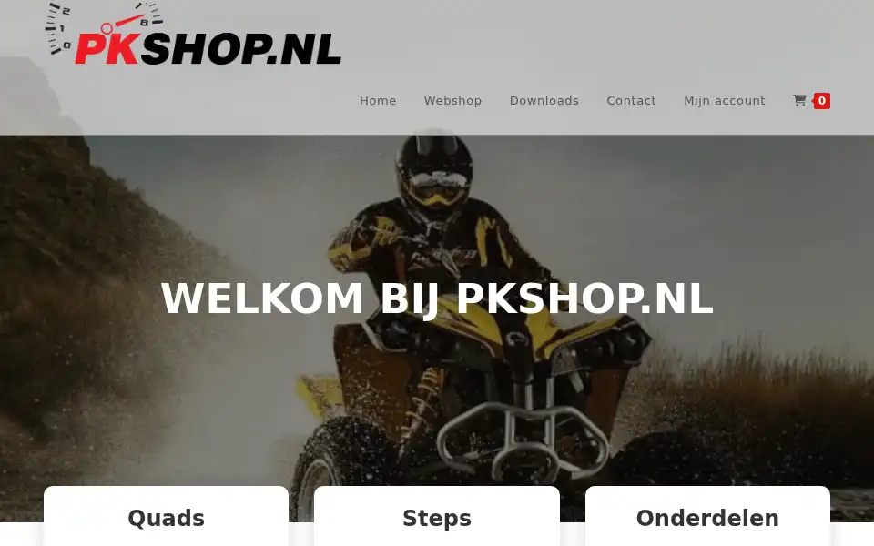 Screenshot of pkshop.nl