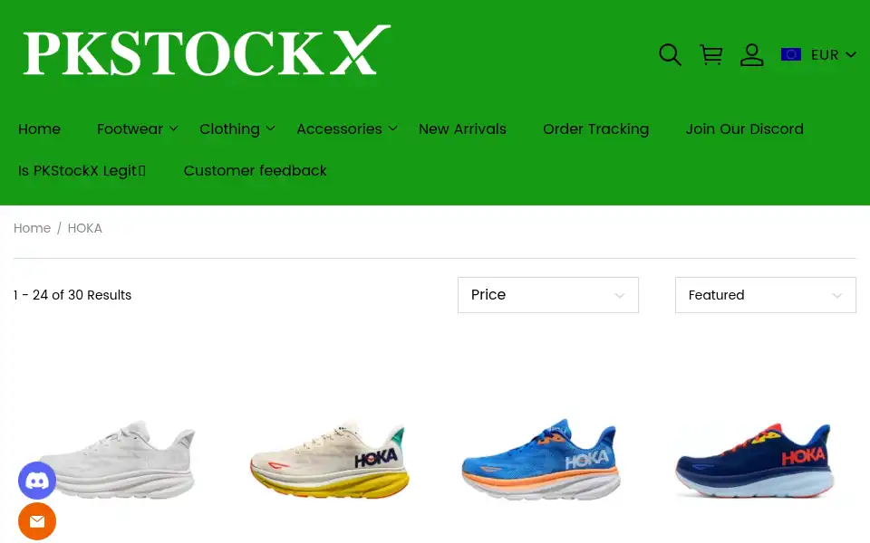 Screenshot of pkstockx.cc