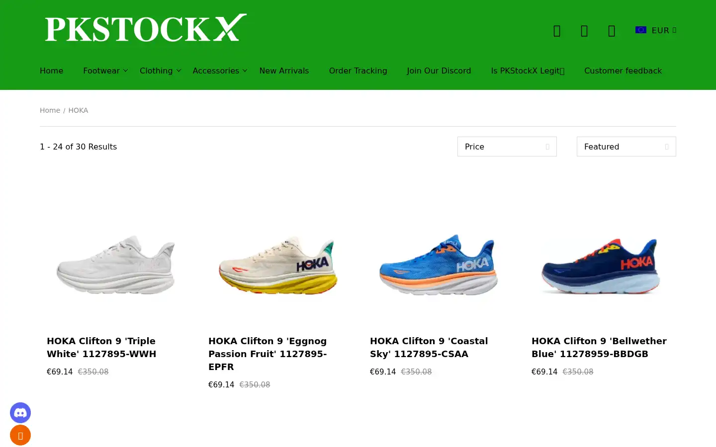 Screenshot of pkstockx.com