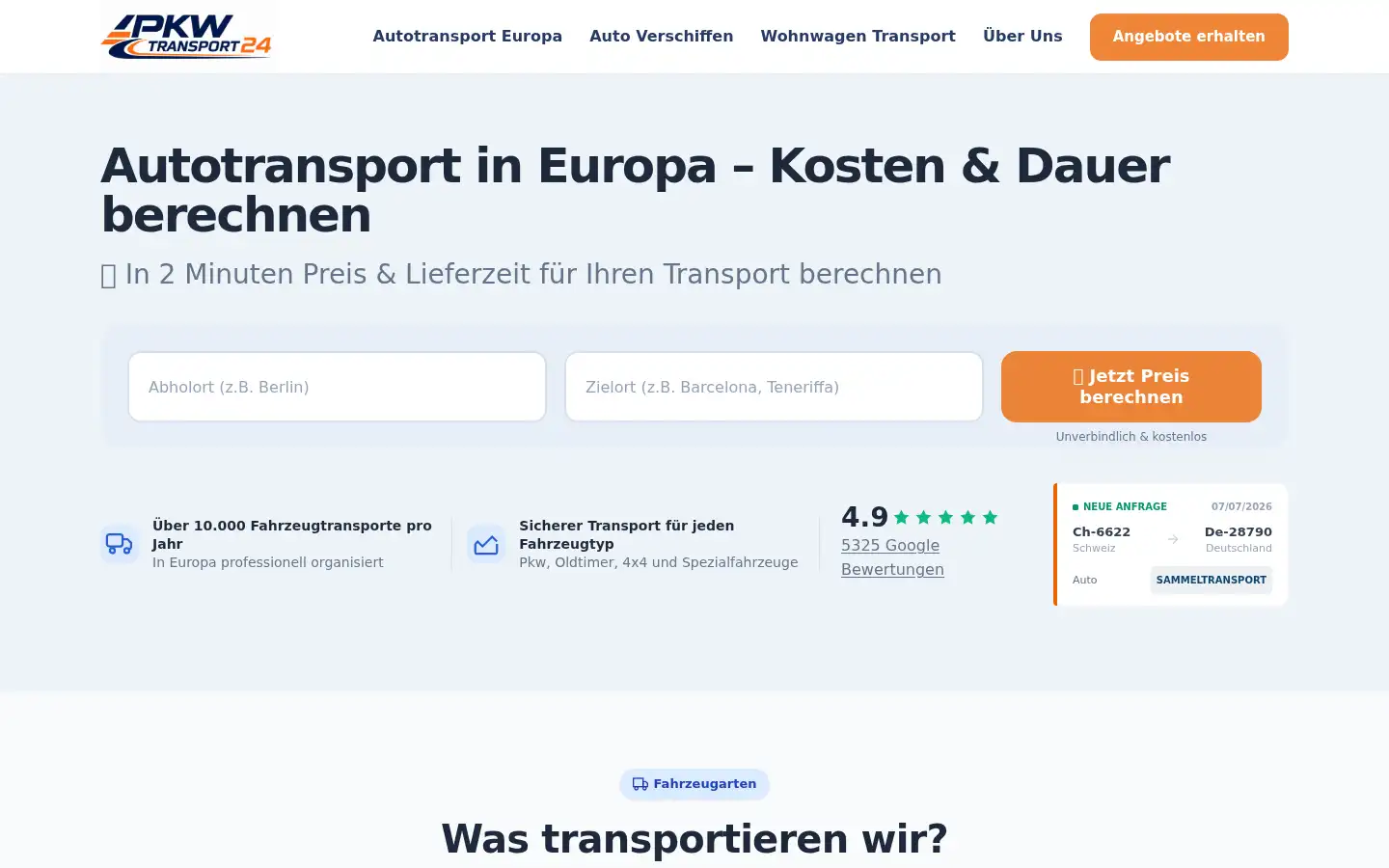 Screenshot of pkwtransport24.com