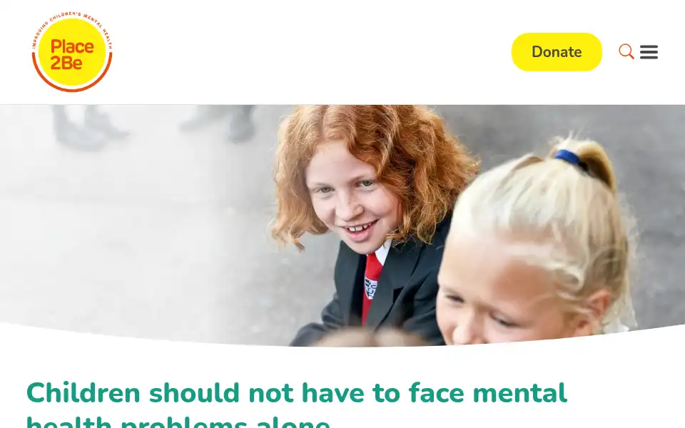 Screenshot of place2be.org.uk