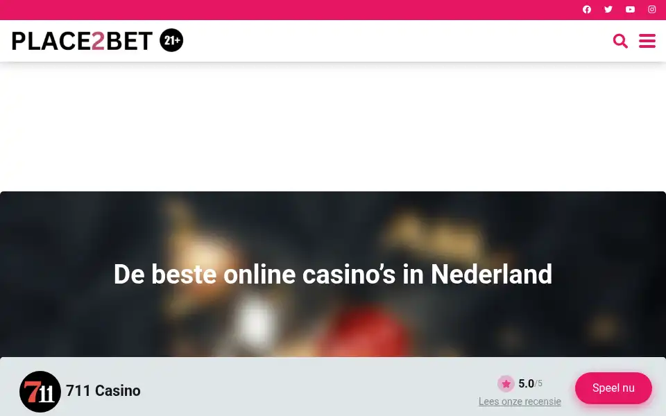 Screenshot of place2bet.nl