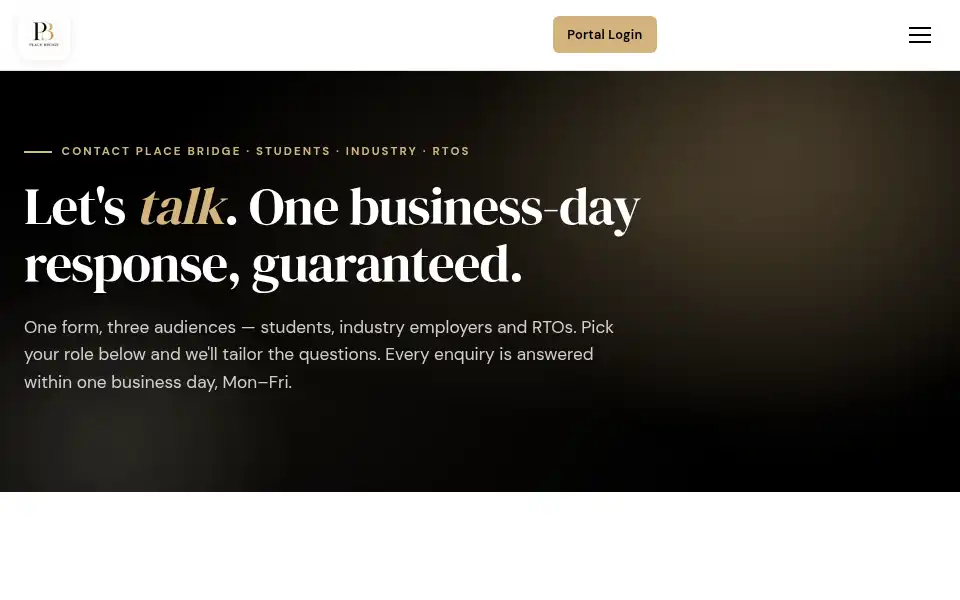 Screenshot of placebridge.com.au