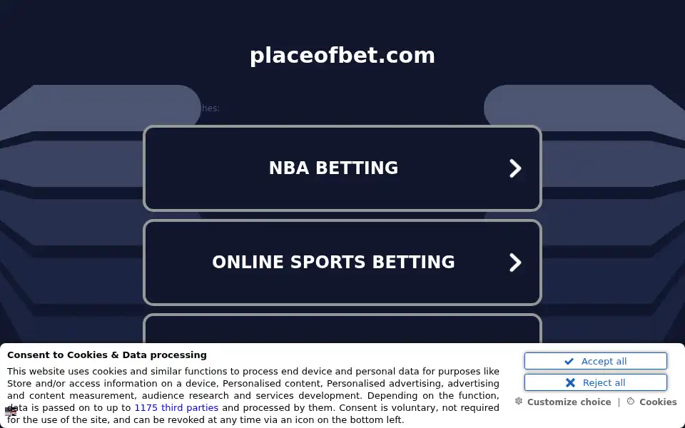 Screenshot of placeofbet.com