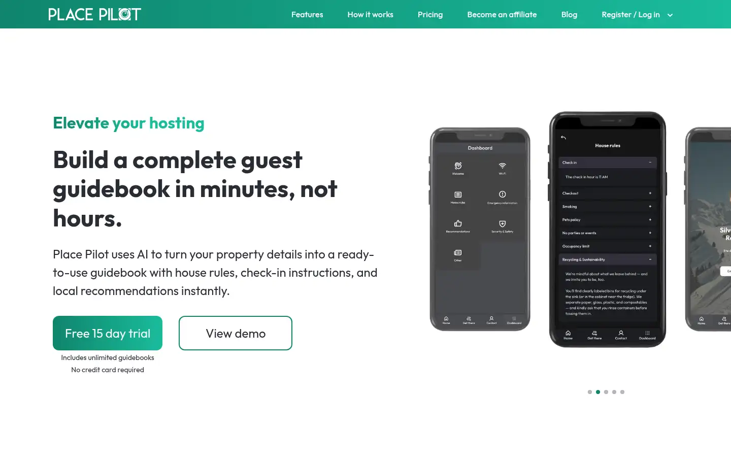 Screenshot of placepilot.io
