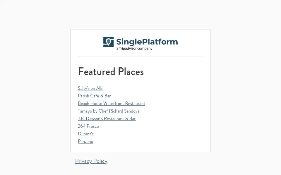 Screenshot of places.singleplatform.com