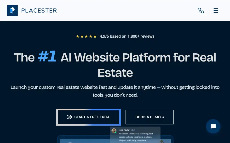 Screenshot of placester.com