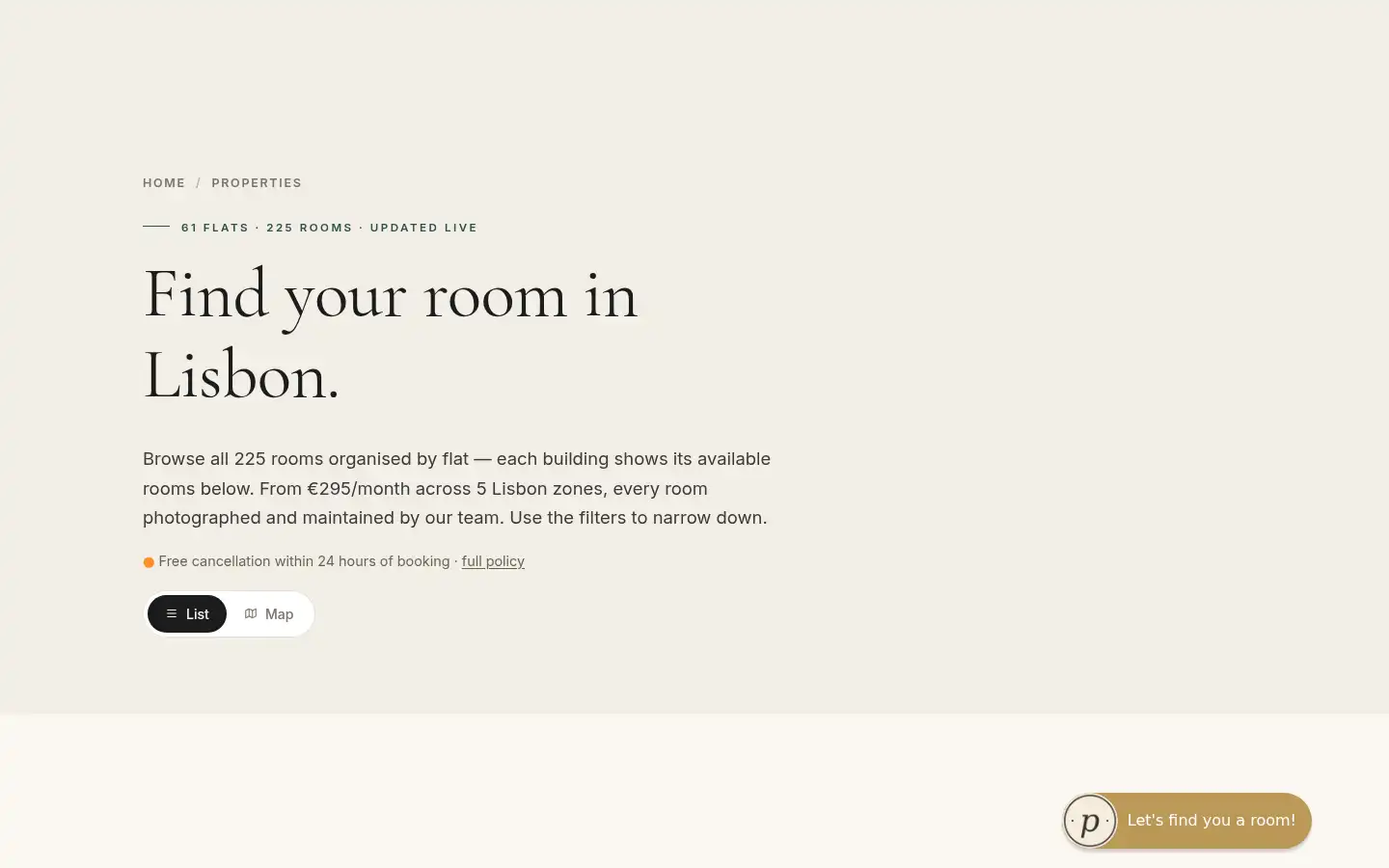 Screenshot of placetostay.pt