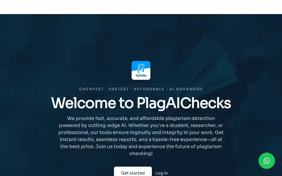 Screenshot of plagaichecks.com